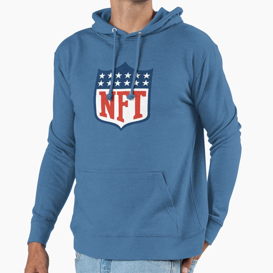 Nft Crypto Art Designed To Like Nfl Logo Hoodie - Custom Art Print Unisex - T-Shirt, Sweatshirt, Hoodie