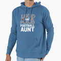 Leopard Football Aunt Family Support Hoodie - Aesthetic Graphic for Adults - T-Shirt, Sweatshirt, Hoodie