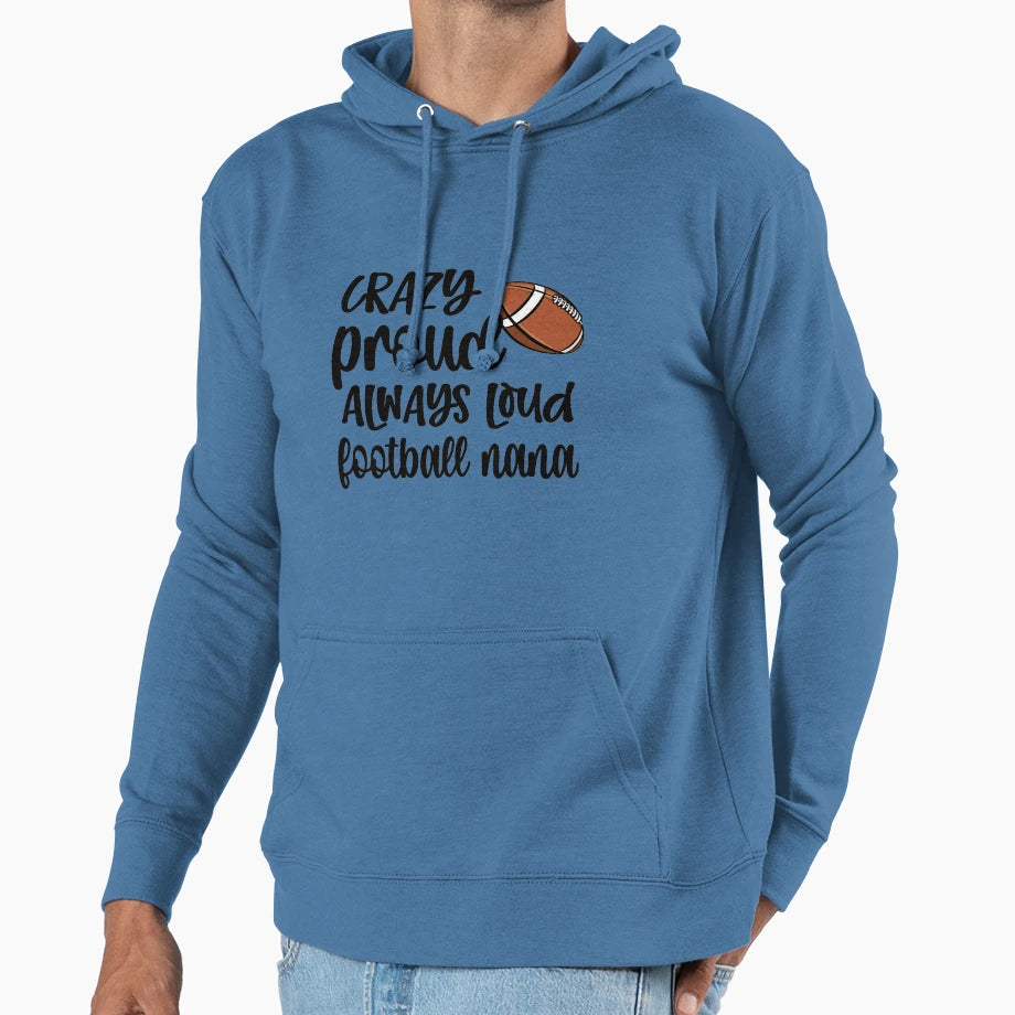 Proud Football Nana Grandma Football T-Shirt - Unique Graphic for Adults - T-Shirt, Sweatshirt, Hoodie