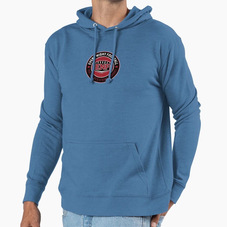 Every Night Football Circular Slogan Hoodie - Unique Graphic Men Women - T-Shirt, Sweatshirt, Hoodie