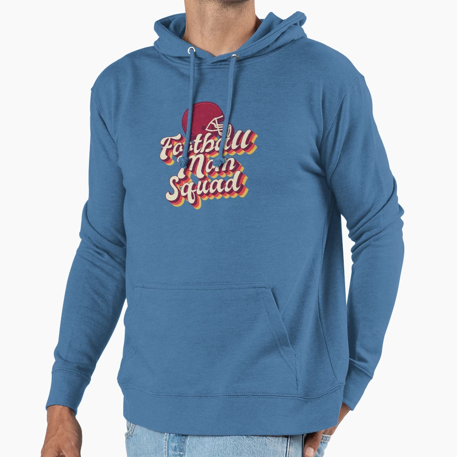 Football Mom Squad American Football Hoodie - Aesthetic Graphic for Adults - T-Shirt, Sweatshirt, Hoodie
