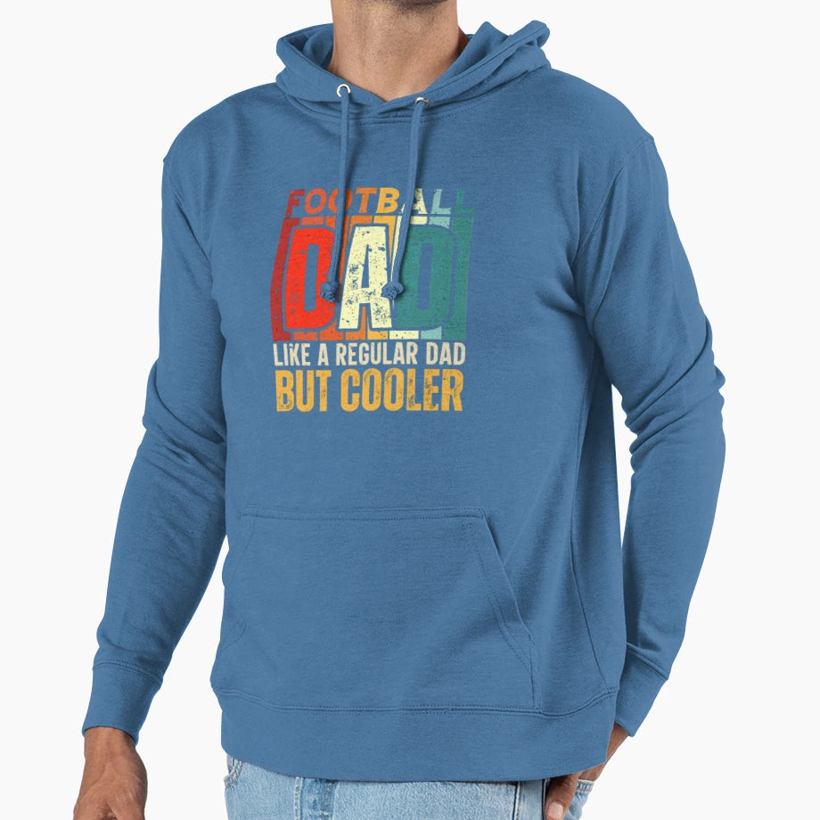 Football Dad Like Regular Dad But Hoodie - Minimalist Print for Adults - T-Shirt, Sweatshirt, Hoodie