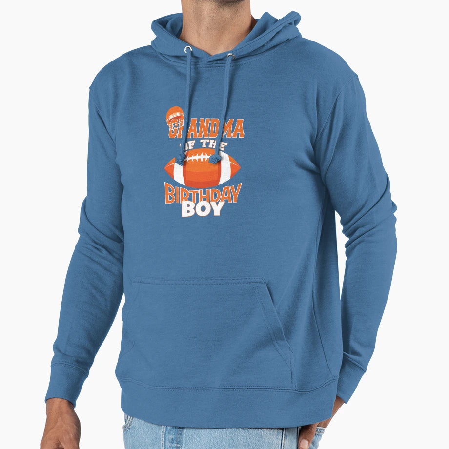 Grandma Birthday American Football Hoodie - Fun Novelty Design for Adults - T-Shirt, Sweatshirt, Hoodie