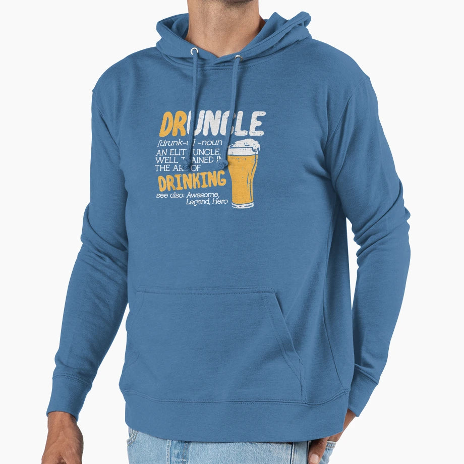 Druncle Dictionary Funny Drinking Elite Hoodie - Novelty Apparel Unisex - T-Shirt, Sweatshirt, Hoodie