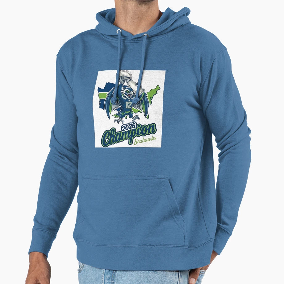 Champions Du Super Bowl Lx Des Seahawks Hoodie - Unique Graphic Men Women - T-Shirt, Sweatshirt, Hoodie