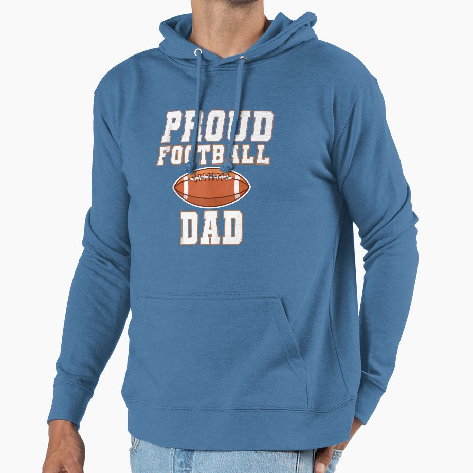 Proud Football Dad Game Day Sports T-Shirt - Graphic Print for Adults - T-Shirt, Sweatshirt, Hoodie
