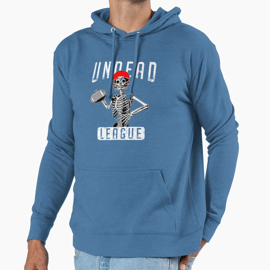 Undead Football League Player Hoodie - Custom Art Print Men Women - T-Shirt, Sweatshirt, Hoodie