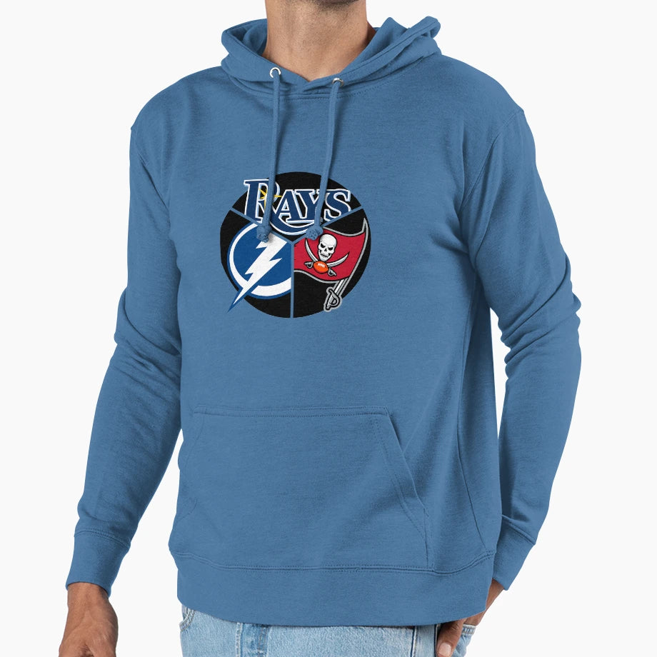 Tampa Bay Sports Teams Triquad Hoodie - Unique Graphic Men Women - T-Shirt, Sweatshirt, Hoodie