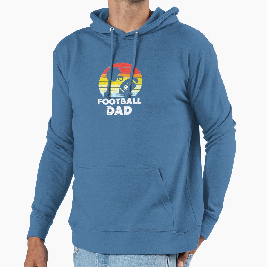 American Football Dad Sunset Hoodie - Fun Novelty Design for Adults - T-Shirt, Sweatshirt, Hoodie