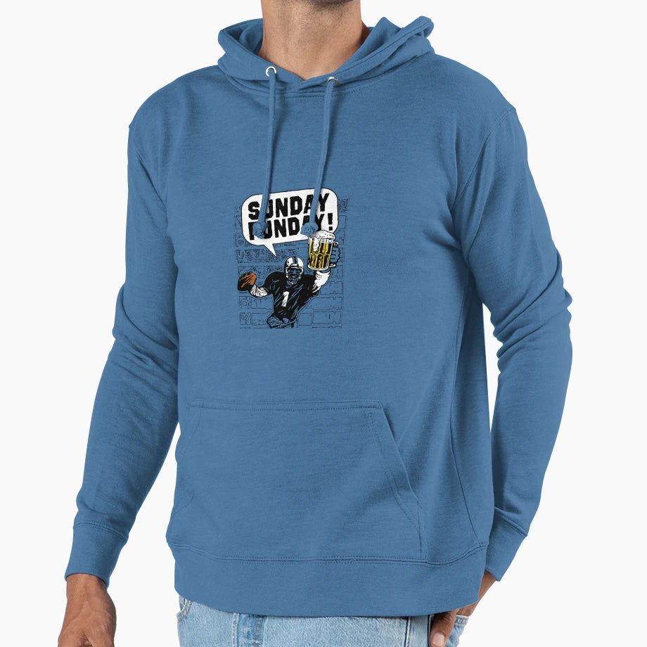 Sunday Funday Football Hoodie - Casual Everyday Wear Unisex - T-Shirt, Sweatshirt, Hoodie