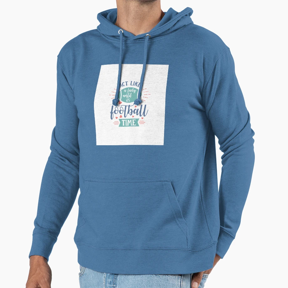 Football Time Hoodie - Fun Novelty Design for Adults - T-Shirt, Sweatshirt, Hoodie