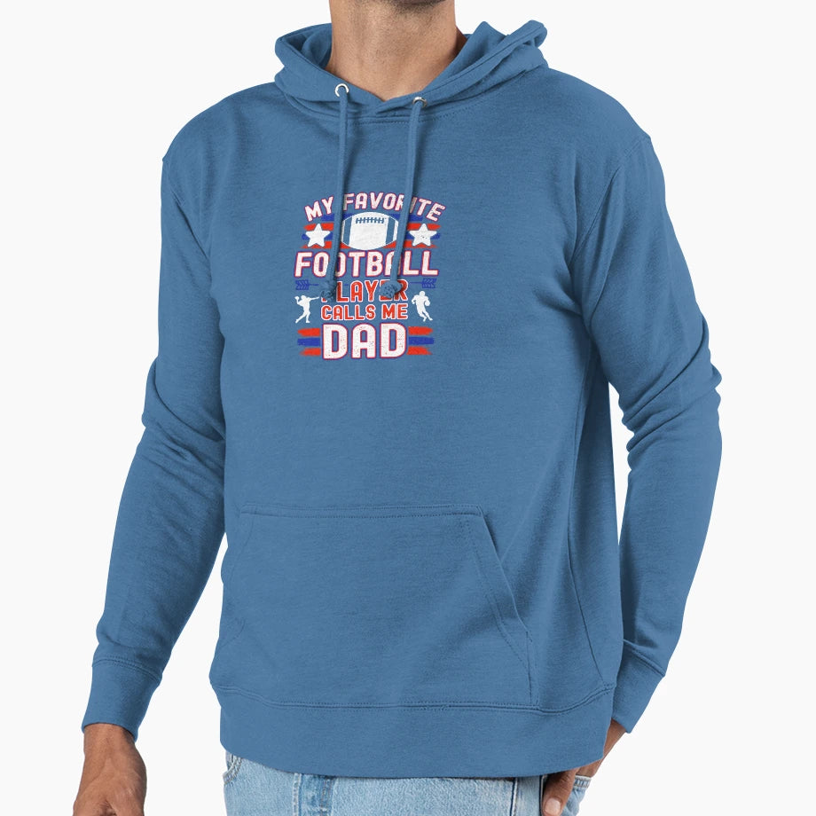 Football Dad My Favorite Football Hoodie - Aesthetic Graphic for Adults - T-Shirt, Sweatshirt, Hoodie