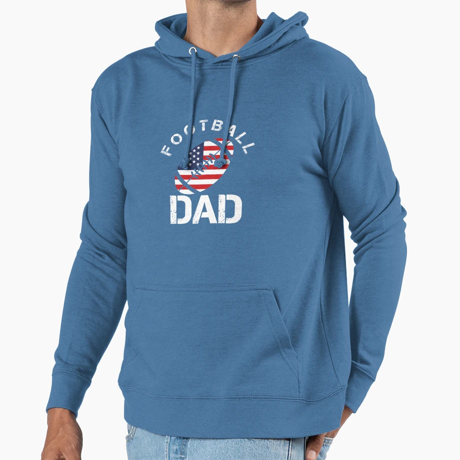 Football Dad Hoodie - Novelty Apparel Men Women - T-Shirt, Sweatshirt, Hoodie