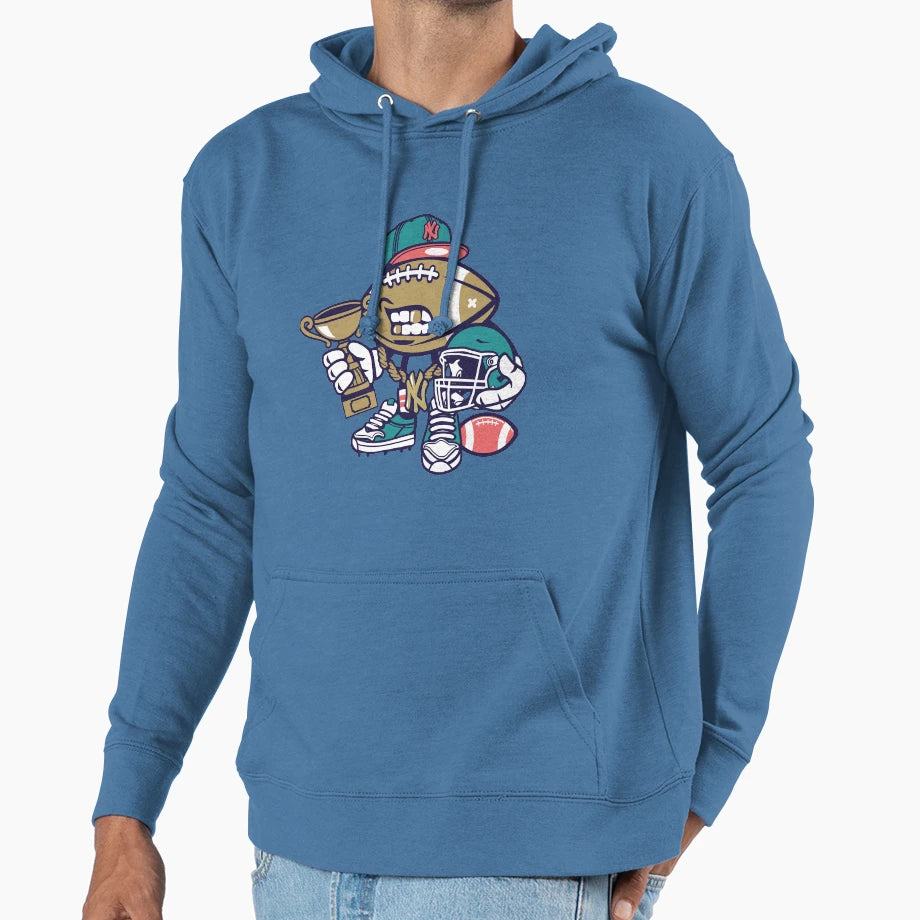 Football Champion Hoodie - Custom Art Print Unisex - T-Shirt, Sweatshirt, Hoodie