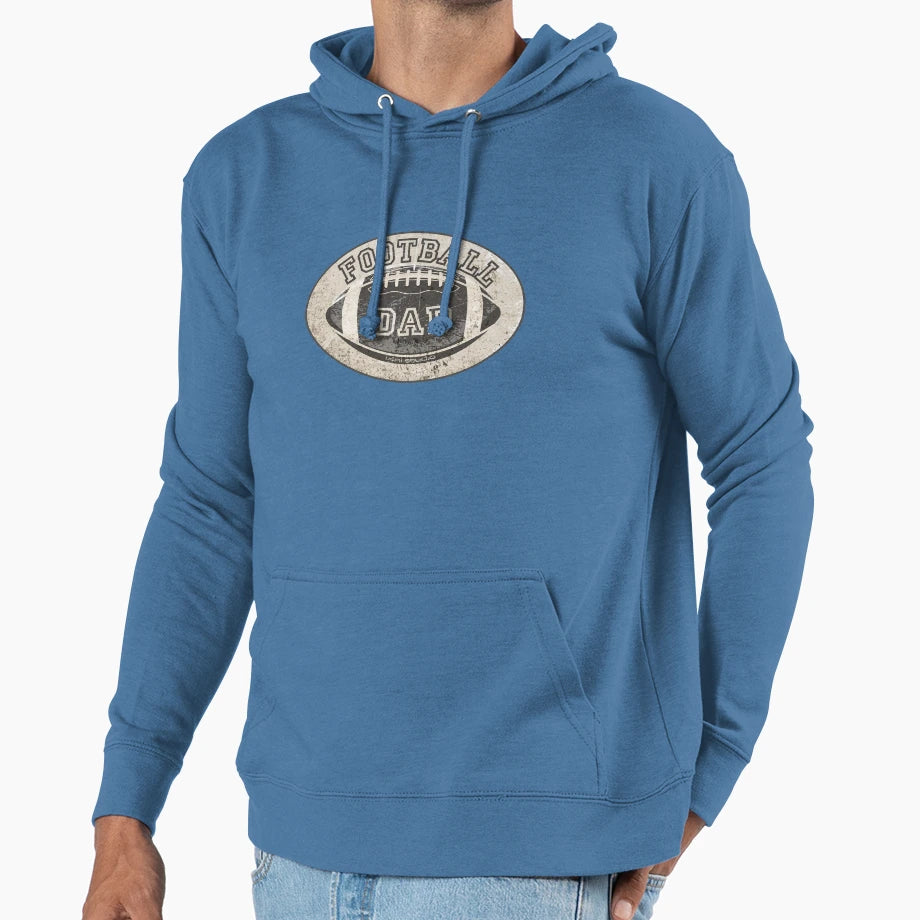 Football Dad Hoodie - Minimalist Print Men Women - T-Shirt, Sweatshirt, Hoodie