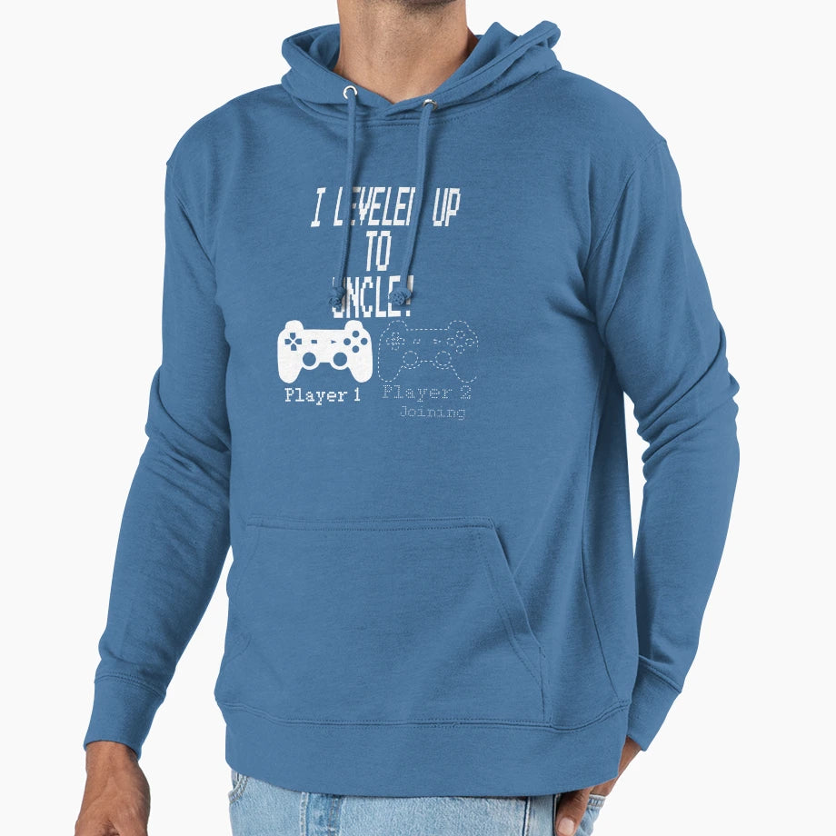 I Leveled Up To Uncle Hoodie - Trendy Graphic Men Women - T-Shirt, Sweatshirt, Hoodie