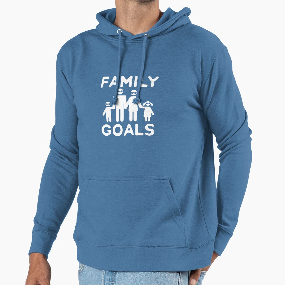 Family Goals Parents Mom Dad Child Hoodie - Unique Graphic Men Women - T-Shirt, Sweatshirt, Hoodie