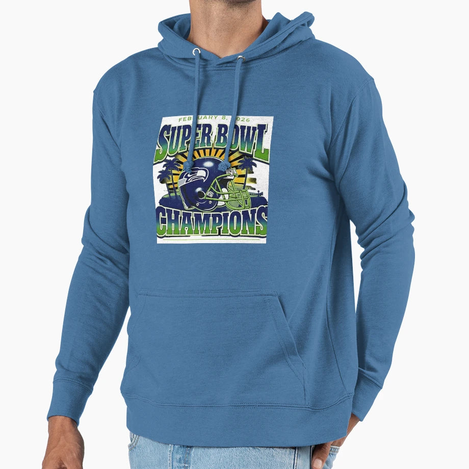 Champions Du Super Bowl Lx Des Hoodie - Streetwear Style Men Women - T-Shirt, Sweatshirt, Hoodie