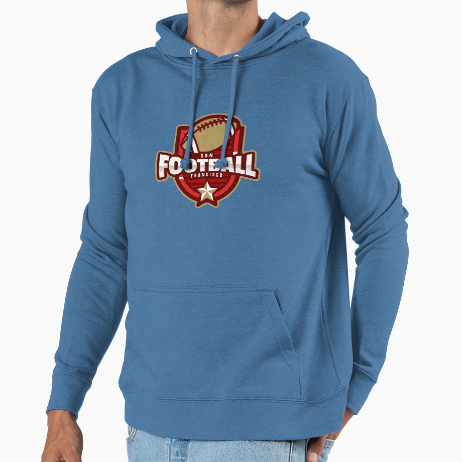 San Francisco Football Hoodie - Minimalist Print Unisex - T-Shirt, Sweatshirt, Hoodie