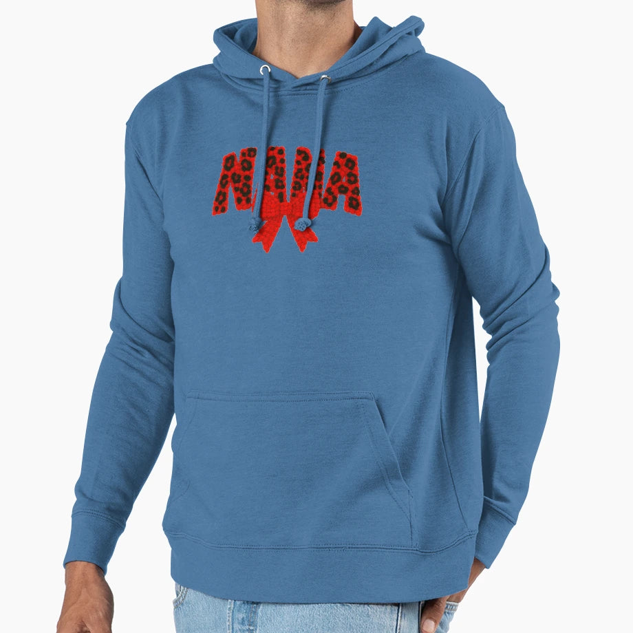 Nana Faux Crochet Leopard Hoodie - Custom Art Print Men Women - T-Shirt, Sweatshirt, Hoodie
