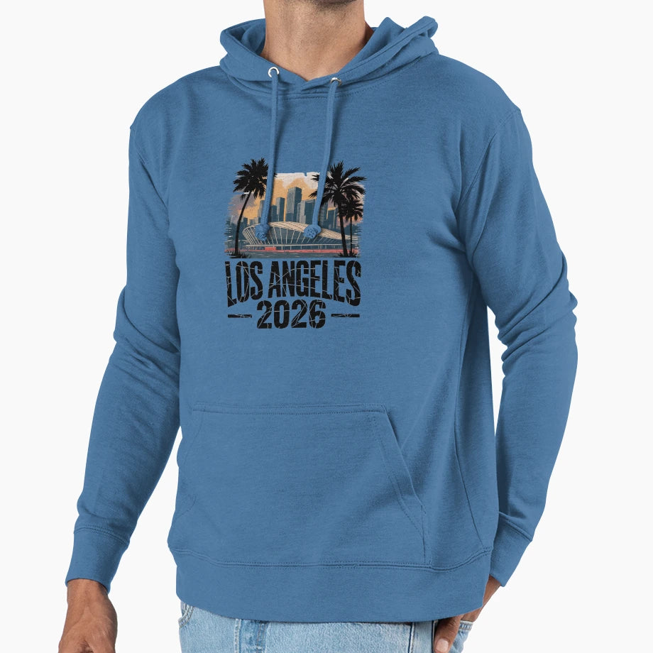 Los Angeles 2026 Palm Tree Sunset V6 T-Shirt - Streetwear Style Unisex - T-Shirt, Sweatshirt, Hoodie