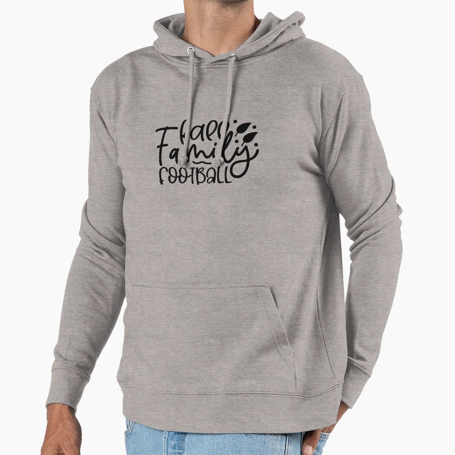 Fall Family Football Autumn Season Leaves Hoodie - Trendy Graphic Unisex - T-Shirt, Sweatshirt, Hoodie