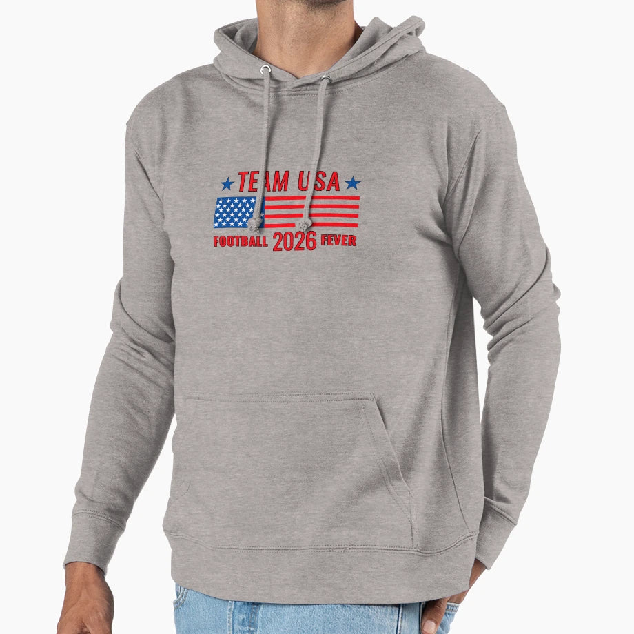 Team Usa Soccer Football 2026 Fever American Hoodie - Graphic Print Unisex - T-Shirt, Sweatshirt, Hoodie