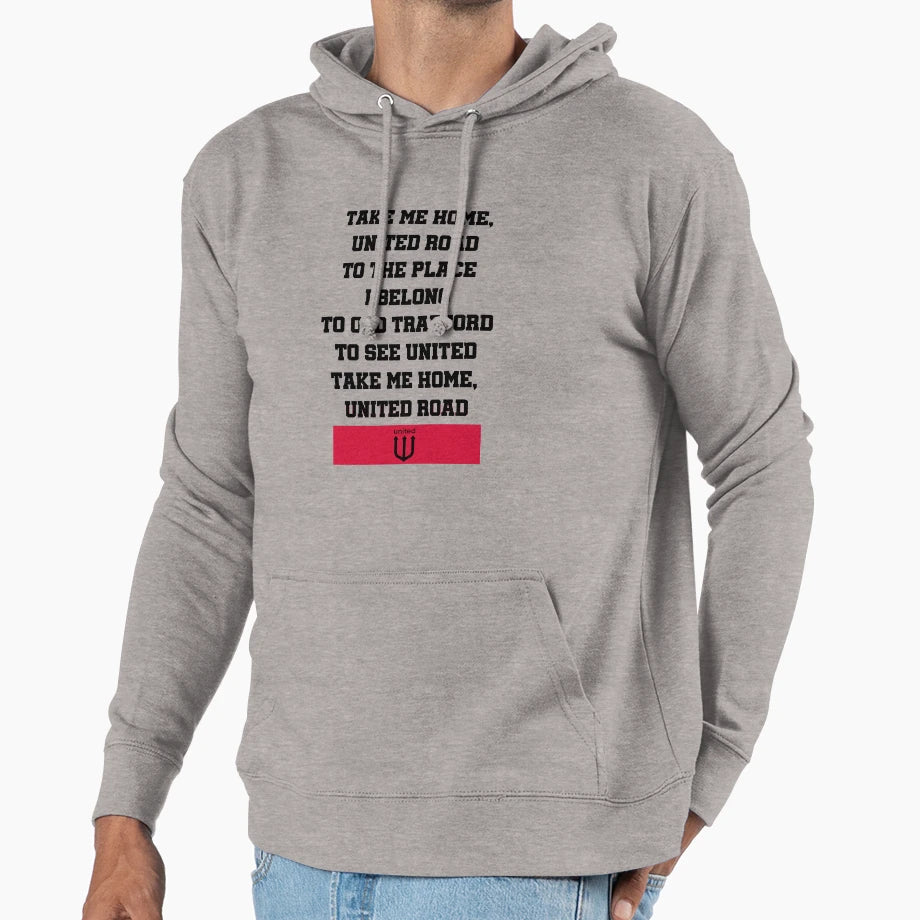 Take Me Home United Road Utd Fan Hoodie - Casual Everyday Wear Unisex - T-Shirt, Sweatshirt, Hoodie