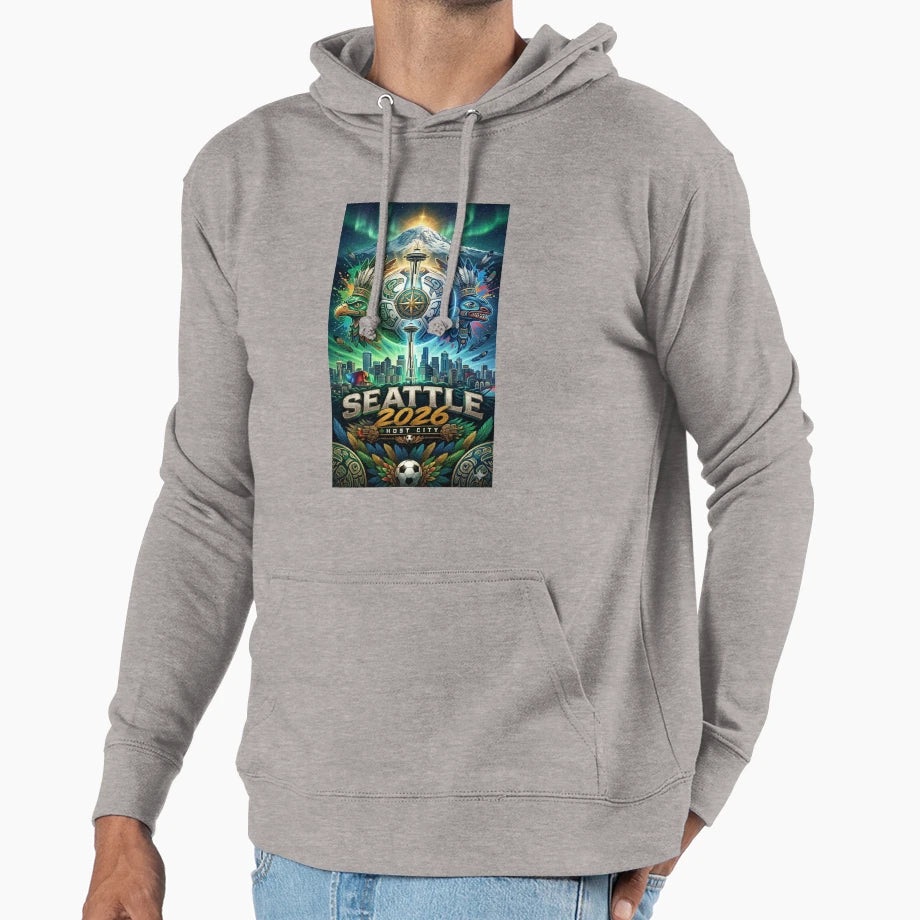Seattle 2026 Soccer Host City Pnw Hoodie - Custom Art Print for Adults - T-Shirt, Sweatshirt, Hoodie