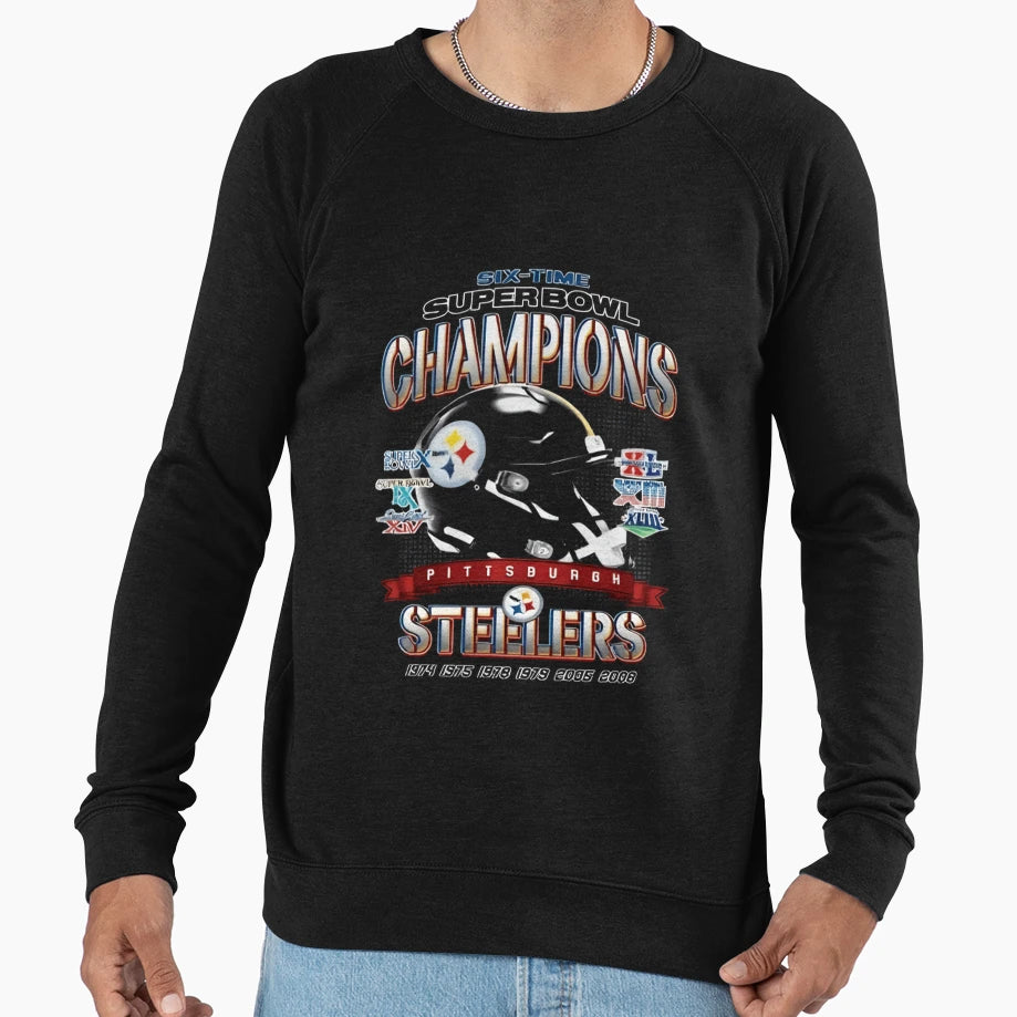 Pittsburgh Six Time Super Bowl Sweatshirt - Unique Graphic Men Women - T-Shirt, Sweatshirt, Hoodie