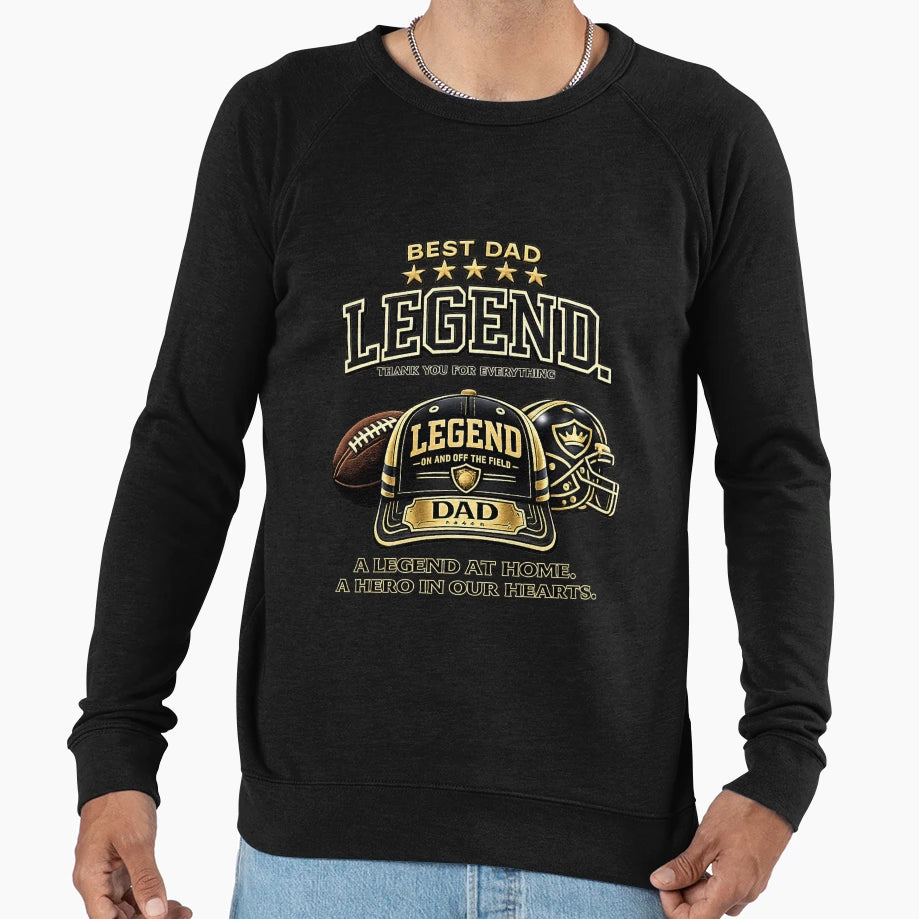 Dad Legend Black Baseball Cap Sweatshirt - Minimalist Print for Adults - T-Shirt, Sweatshirt, Hoodie