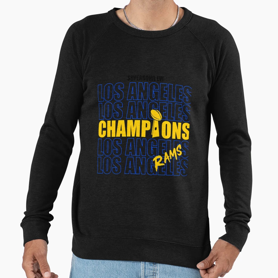 Los Angeles Rams Champions T00189 Sweatshirt - Unique Graphic Men Women - T-Shirt, Sweatshirt, Hoodie