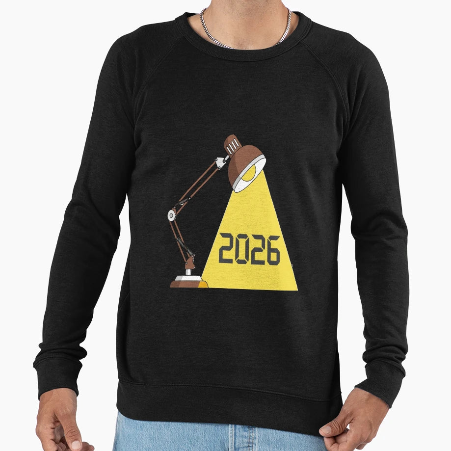 Happy New Year 2026 Celebration Sweatshirt - Minimalist Print for Adults - T-Shirt, Sweatshirt, Hoodie