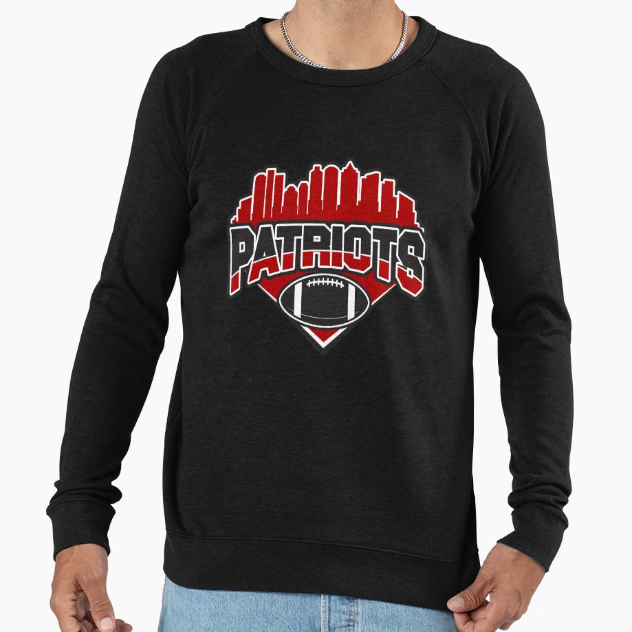 Patriots Football Skyline Sweatshirt - Aesthetic Graphic for Adults - T-Shirt, Sweatshirt, Hoodie
