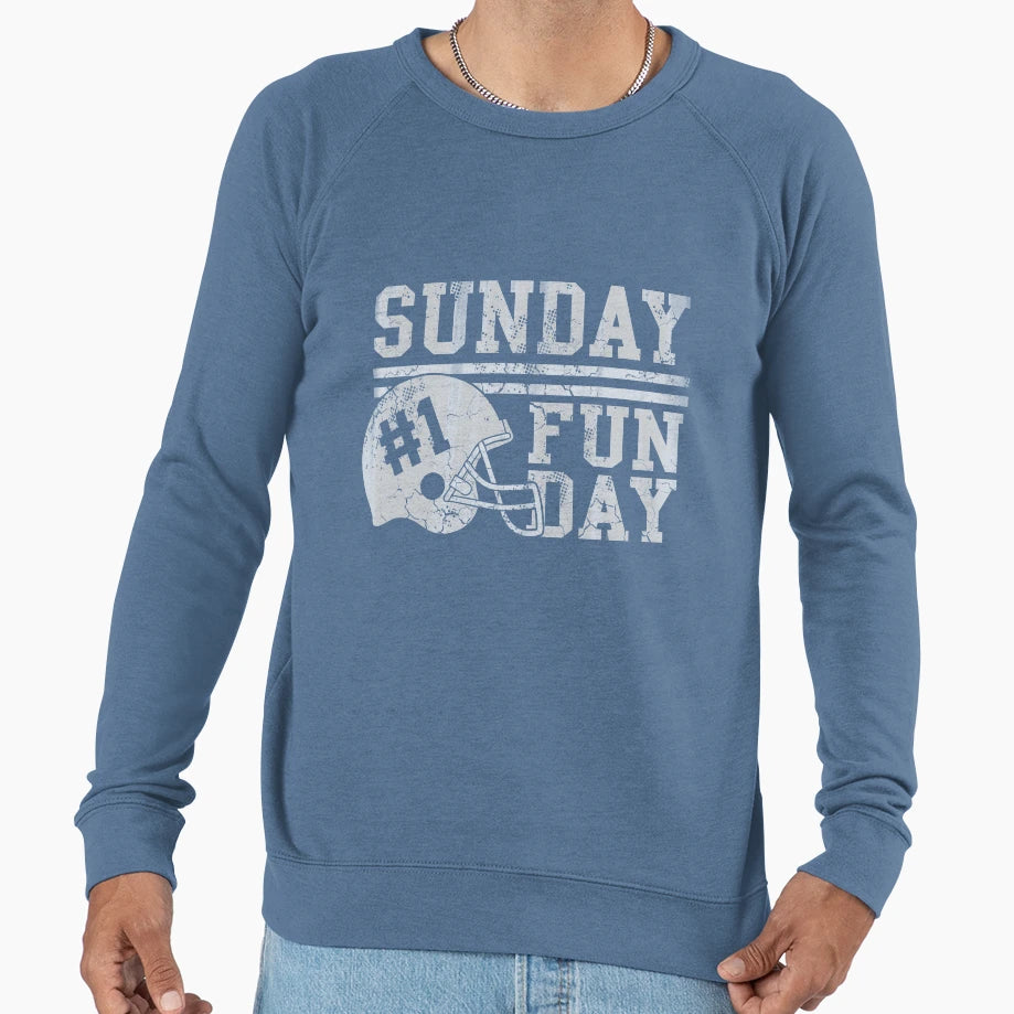 Sunday Funday Football Helmet Sweatshirt - Novelty Apparel Unisex - T-Shirt, Sweatshirt, Hoodie