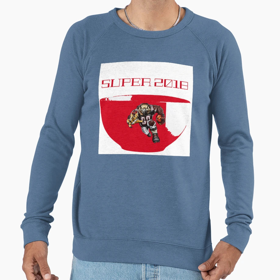 Super B O W L 2018 Falcons Drawing Sweatshirt - Trendy Graphic Men Women - T-Shirt, Sweatshirt, Hoodie