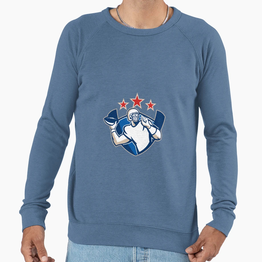 Gridiron Football Quarterback Throw Sweatshirt - Graphic Print Men Women - T-Shirt, Sweatshirt, Hoodie