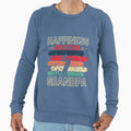 Happiness Is Being Grandpa Fathers T-Shirt - Custom Art Print Men Women - T-Shirt, Sweatshirt, Hoodie