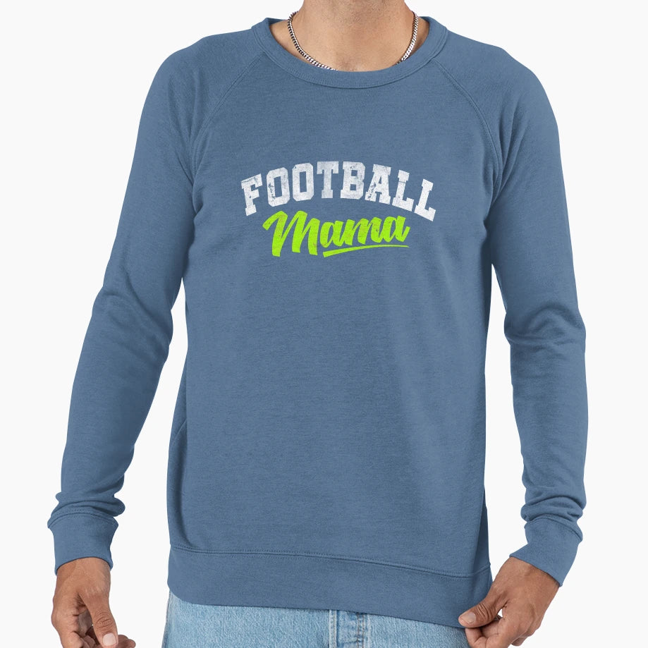 Football Mama Green T-Shirt - Trendy Graphic for Adults - T-Shirt, Sweatshirt, Hoodie
