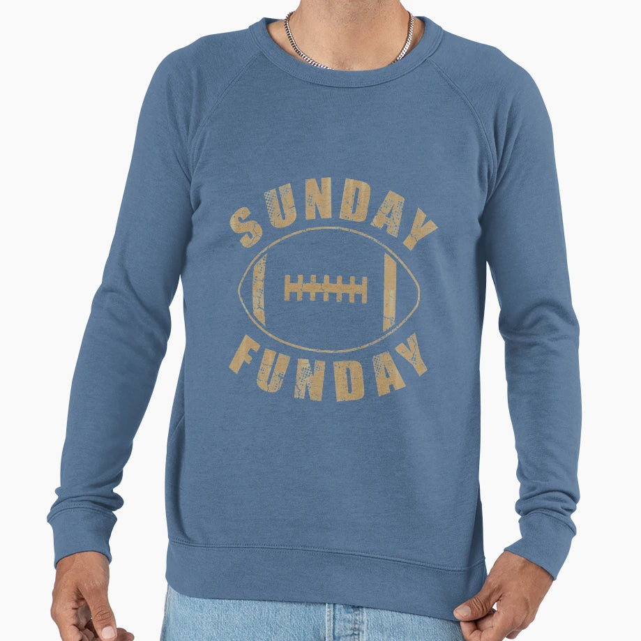 Sunday Funday Football Sweatshirt - Graphic Print Men Women - T-Shirt, Sweatshirt, Hoodie
