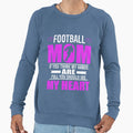 Football Moms Full Heart Mothers Day T-Shirt - Minimalist Print Men Women - T-Shirt, Sweatshirt, Hoodie