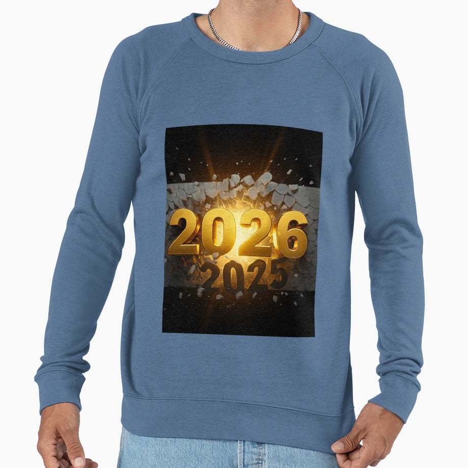 Hello 2026 Golden Breakthrough New Year Sweatshirt - Unique Graphic Unisex - T-Shirt, Sweatshirt, Hoodie