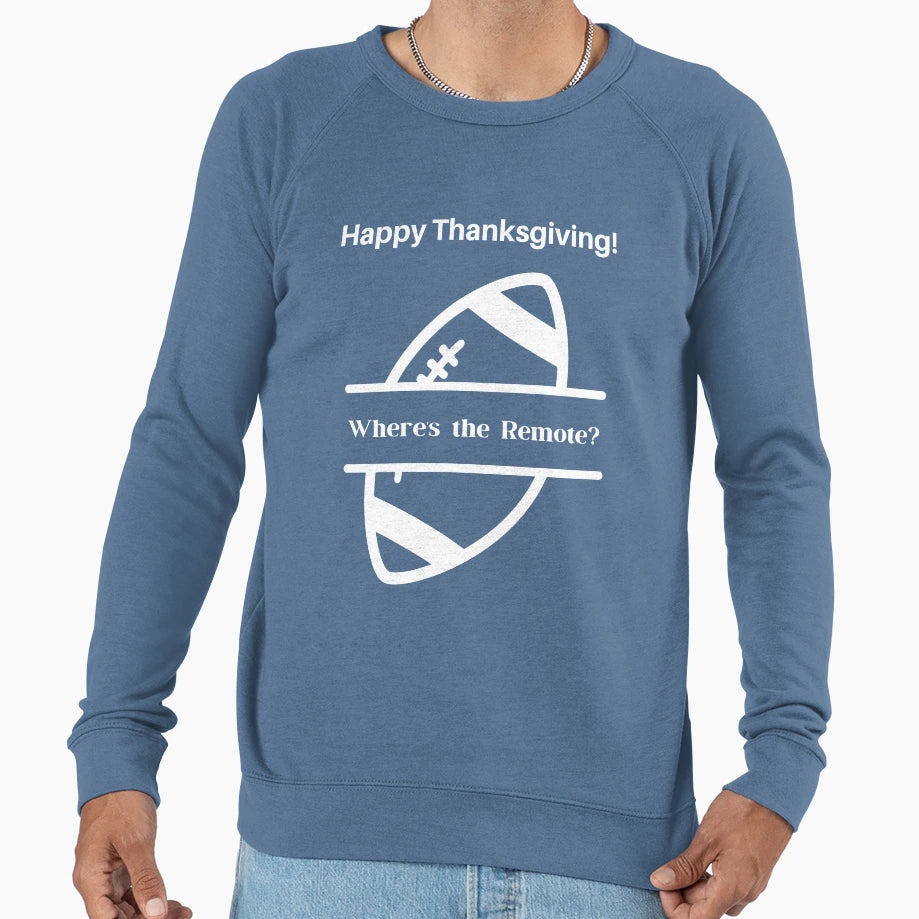 Funny Thanksgiving Football Fan Sweatshirt - Minimalist Print Men Women - T-Shirt, Sweatshirt, Hoodie