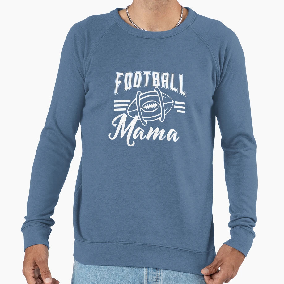 Football Mama White Sweatshirt - Fun Novelty Design Men Women - T-Shirt, Sweatshirt, Hoodie