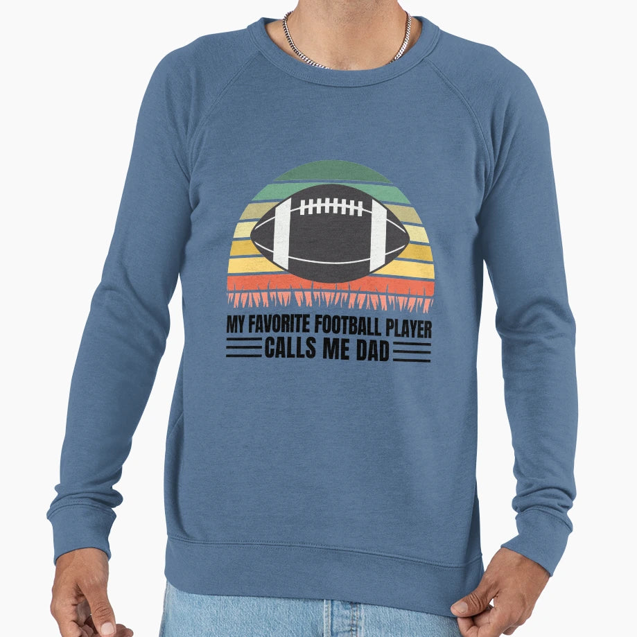 Funny Gift Dads That Love Football Sweatshirt - Minimalist Print for Adults - T-Shirt, Sweatshirt, Hoodie