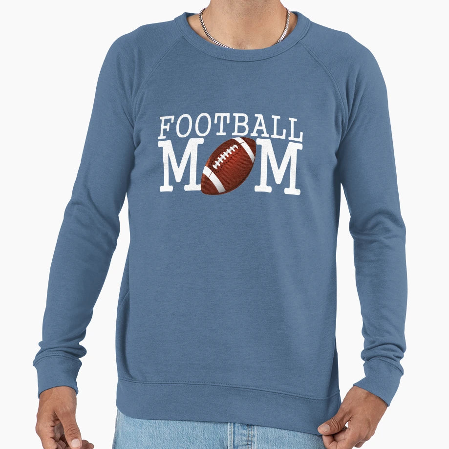 Football Mom Football T-Shirt - Fun Novelty Design for Adults - T-Shirt, Sweatshirt, Hoodie
