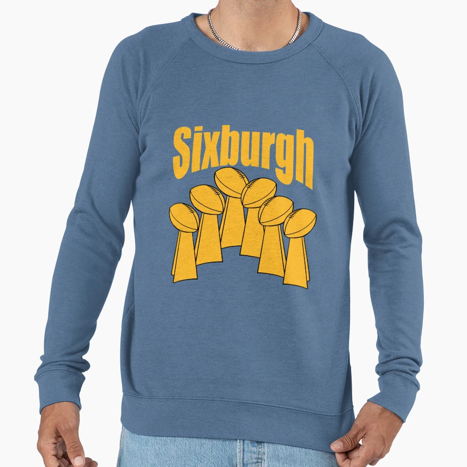 Sixburgh Pittsburgh Football 412 Sweatshirt - Fun Novelty Design Unisex - T-Shirt, Sweatshirt, Hoodie