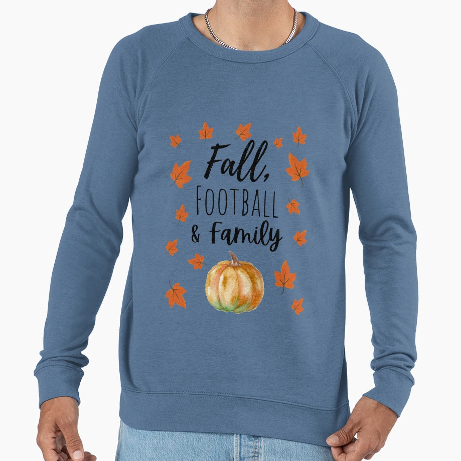 Fall Football Family Sweatshirt - Custom Art Print for Adults - T-Shirt, Sweatshirt, Hoodie