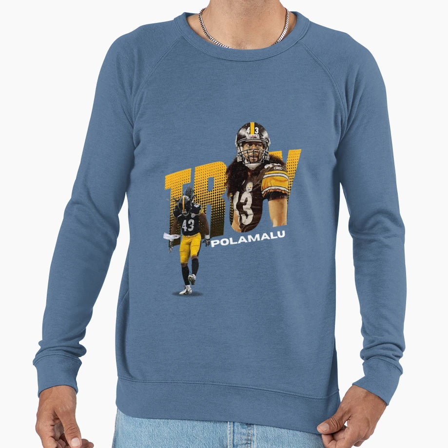 Troy Polamalu T-Shirt - Custom Art Print for Adults - T-Shirt, Sweatshirt, Hoodie