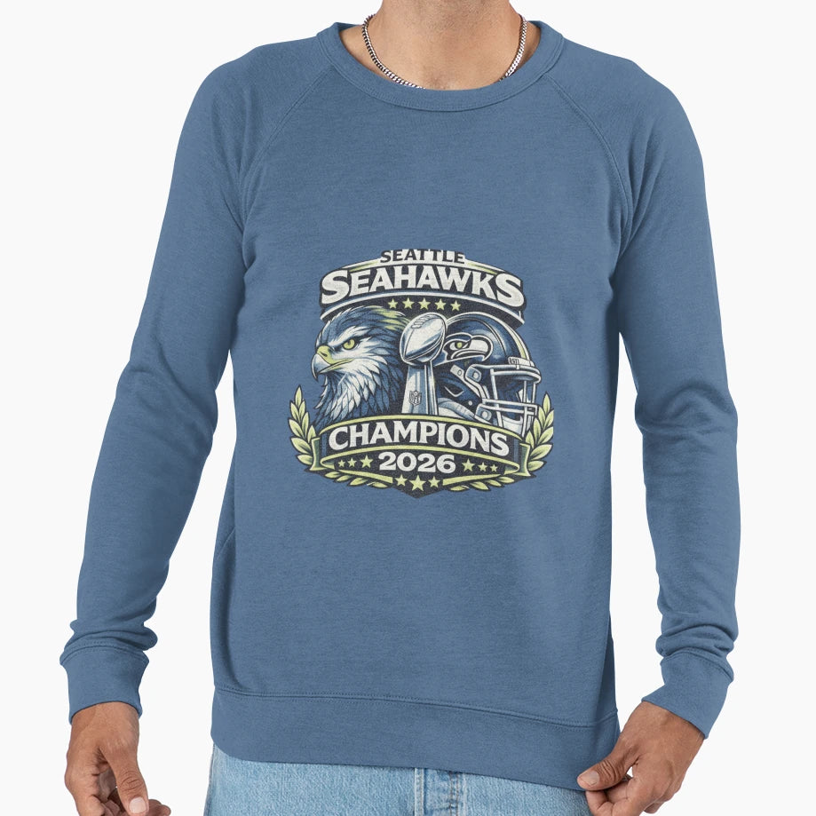 Seattle Seahawks Sweatshirt - Custom Art Print Men Women - T-Shirt, Sweatshirt, Hoodie